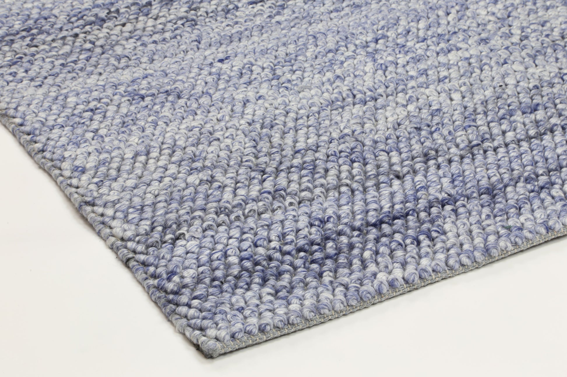 Zayna Loopy Blue Wool Blend Rug