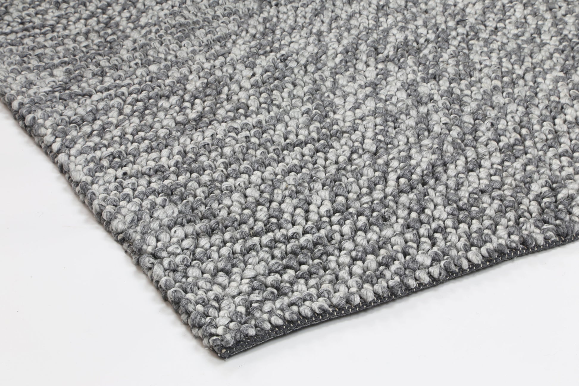 Zayna Loopy Charcoal Wool Blend Rug