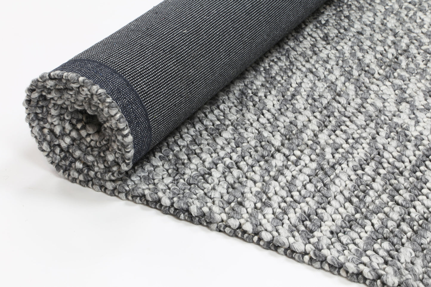 Zayna Loopy Charcoal Wool Blend Rug