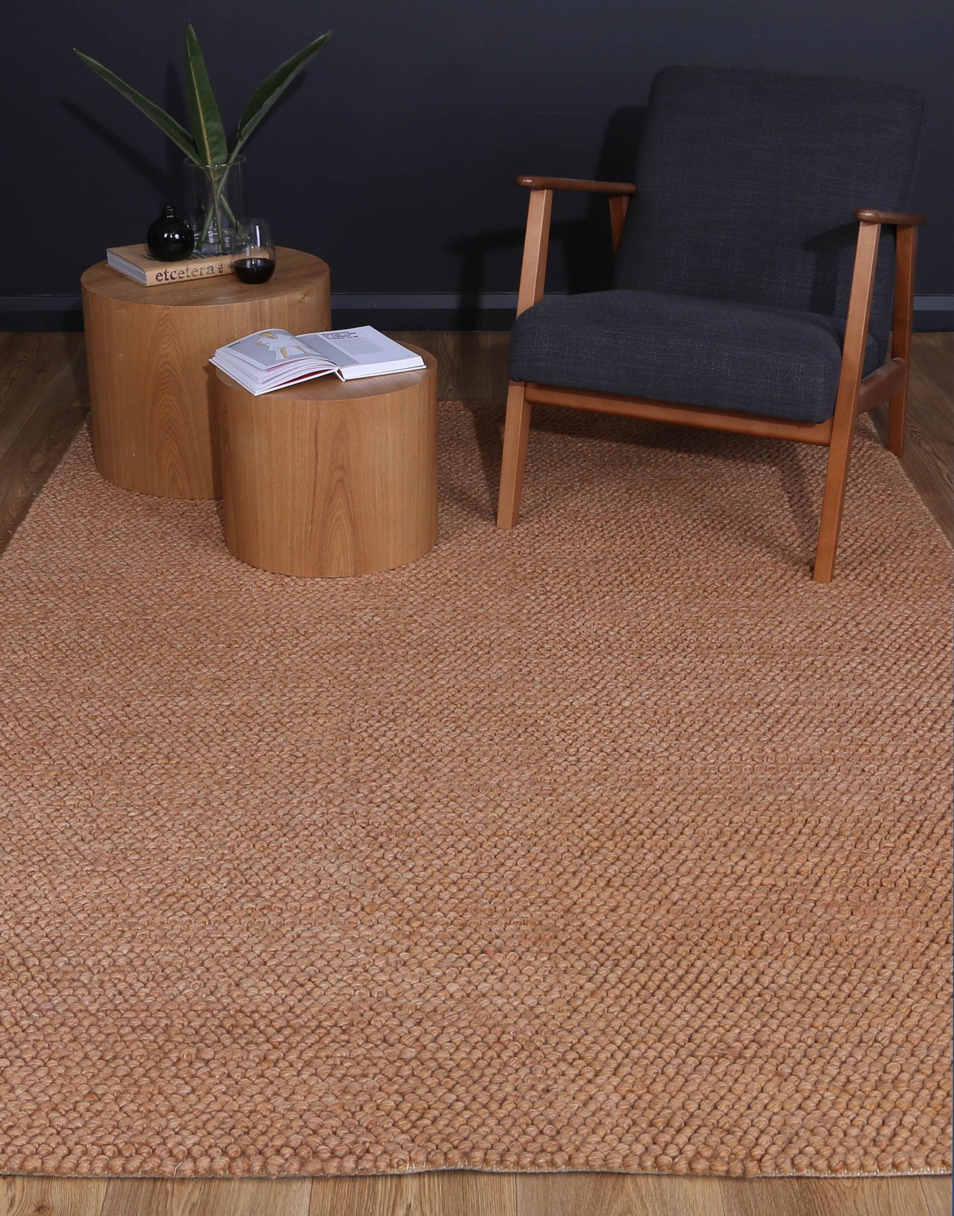 Zayna Loopy Copper Wool Blend Rug