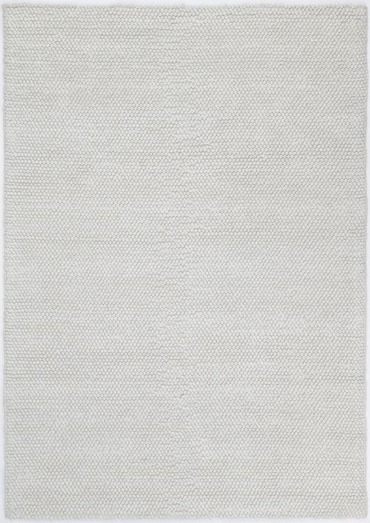 Zayna Loopy White Wool Blend Rug