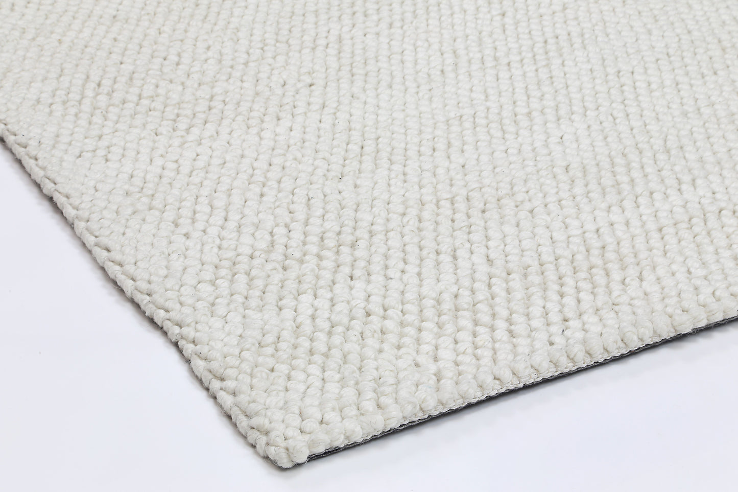 Zayna Loopy White Wool Blend Rug