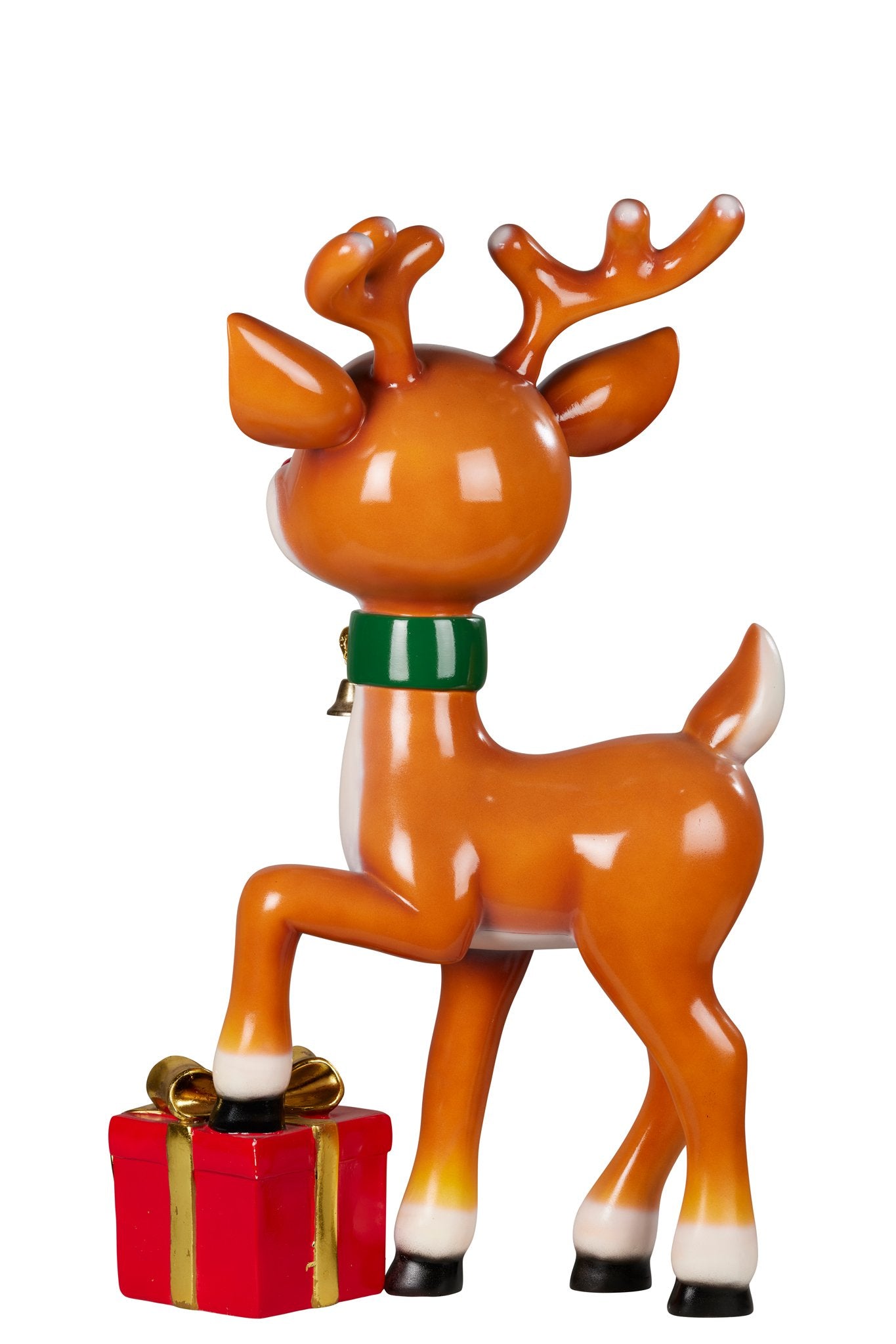 Christmas Reindeer Display - Cute Baby Reindeer with Present - 89cm