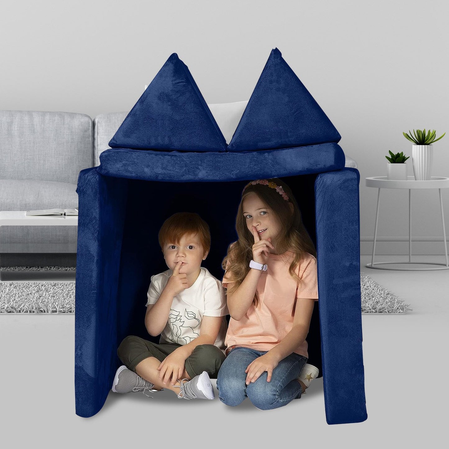 Huddle Kids Modular Play Foam Couch - Navy