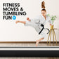 4m x 2m Air Track Gymnastics Mat Tumbling Exercise - Grey Black