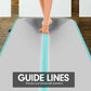 6m x 2m Air Track Gymnastics Mat Tumbling Exercise - Grey Green