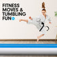 7m x 1m Air Track Inflatable Tumbling Gymnastics Mat - Blue White