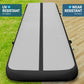 8m x 1m Air Track Inflatable Tumbling Mat Gymnastics - Grey Black
