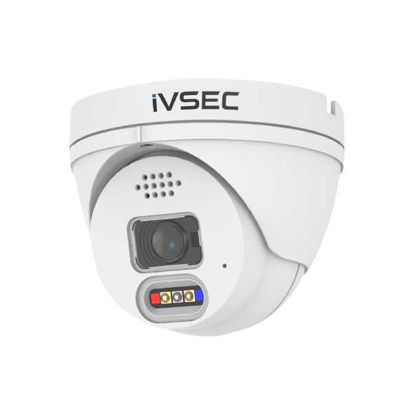 IVSEC TURRET IP CAM 5MP 25FPS 2.8MM LENS FULL COLOUR ADV DET IVS