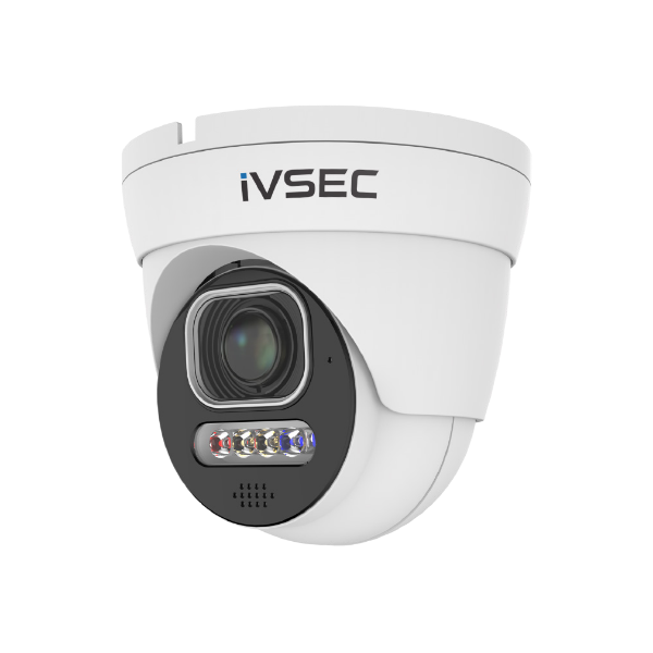 IVSEC TURRET IP CAM 5MP 25FPS MOTORISED 2.8-12MM LENS FULL COLOUR ADV DET