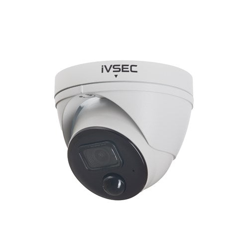 IVSEC TURRET IP CAMERA 8MP SONY SENSOR 3.6MM LENS POE IP66 30M IR PIR IVS