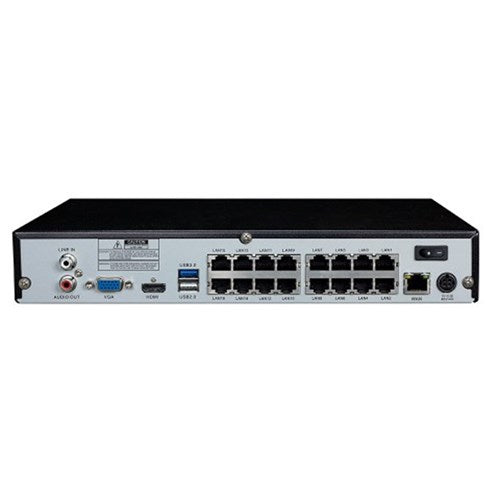 IVSEC NR316XC NVR 16CHANNELS 12MP 16 EPOE PORTS 2 BAYS H265 4K HDMI IVS