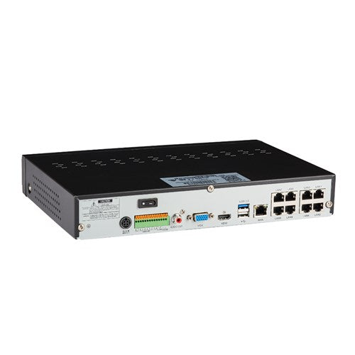 IVSEC NR308XC NVR 8 CH 12MP 8 EPOE 2TB H265 4K HDMI IVS with 2TB installed