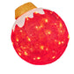 Christmas Bauble Display with Lights- Red Indoor/Outdoor 50cm