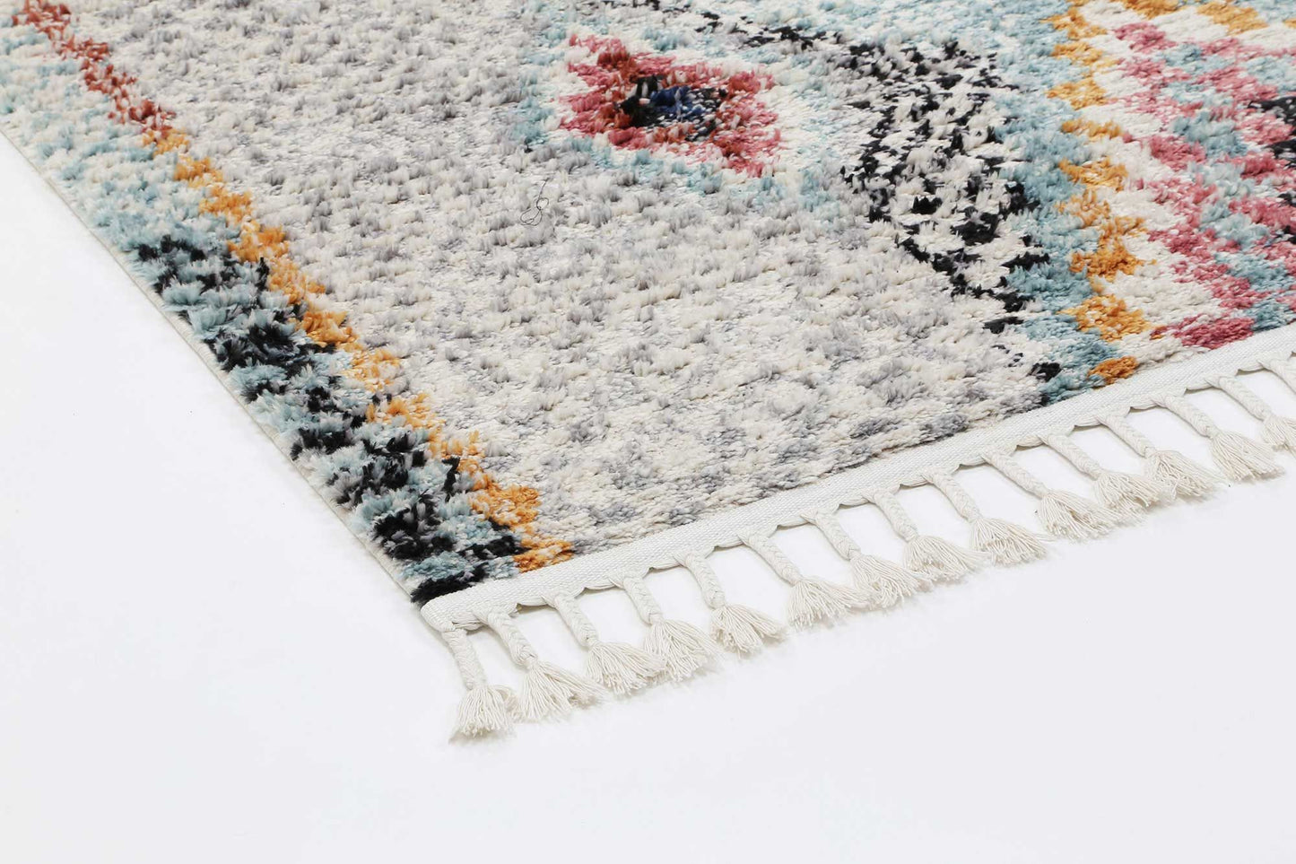 Boho Moroccan Marrakesh White Rug