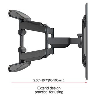 P65 HD Cantilever VESA Wall Mount Up To 68.2KG 55-85 Black Tilt 8-5