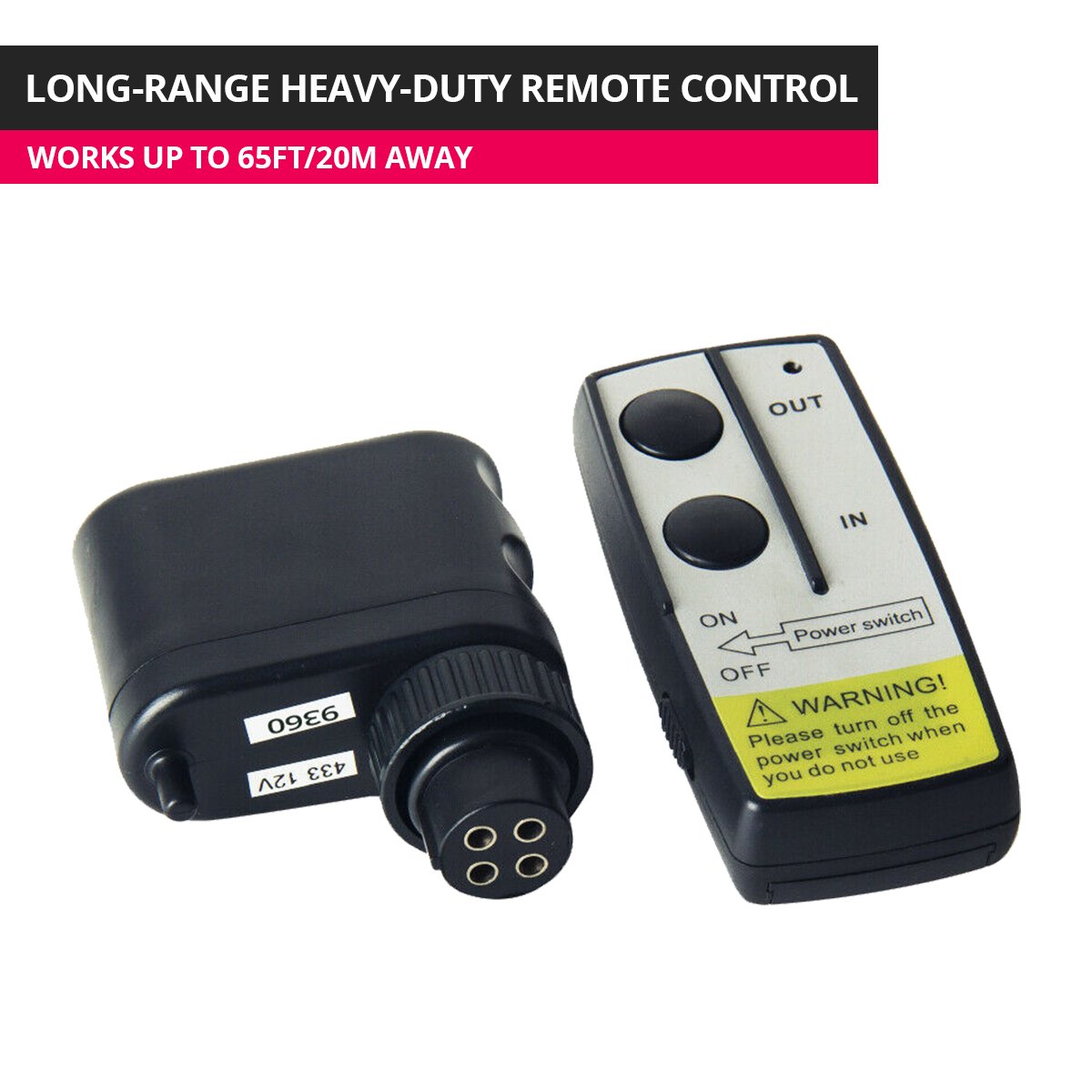 Heavy duty long range model wireless control system for winch
