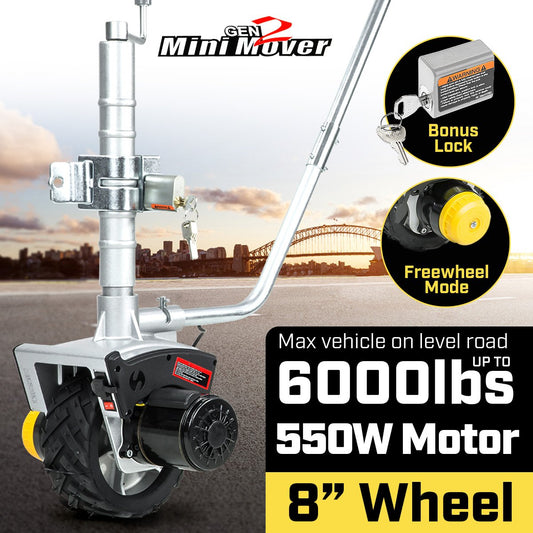 Gen2 12V Electric Motorised Jockey Wheel Mini Mover - 550W