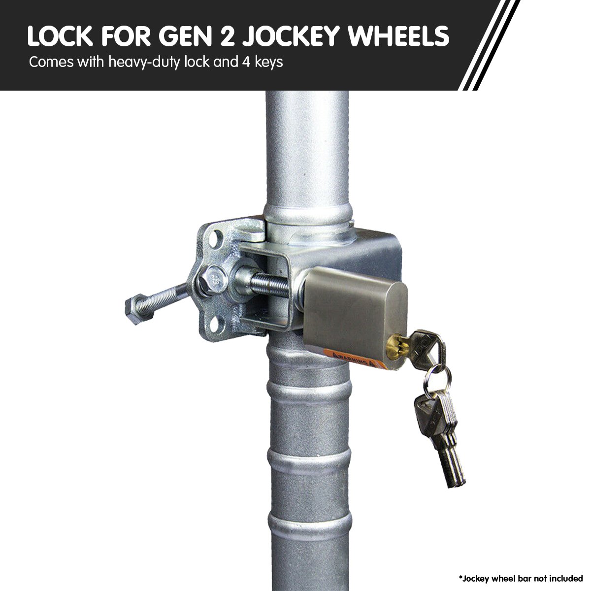 Mounting bracket and lock for Gen2 Jockey Wheel