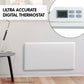 Nobo 2400W NTL4S24-FS40 Electric Panel Heater Thermostat & Castors