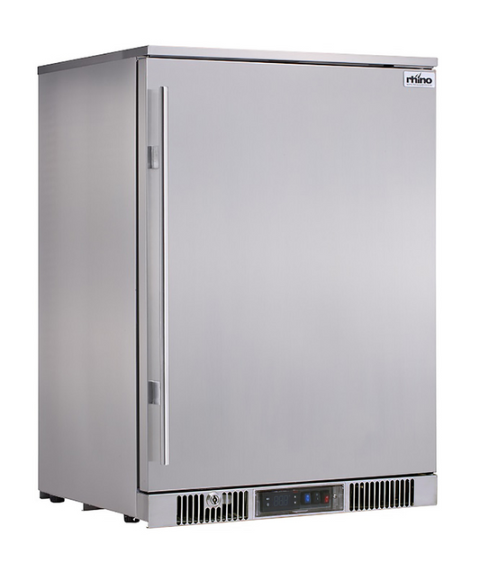 Outdoor Rhino ENVY 1 Door Bar Fridge Coldest Beer 43ºC+ Best Alfresco 316 Stainless Solid Door Quiet Right Hinge