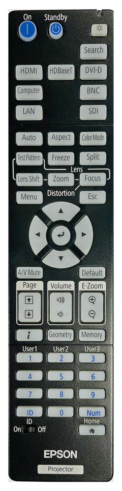 EPSON REMOTE CONTROL FOR EB-PU1007W/PU1008W/PU1008B/ PU2010W/PU2010B