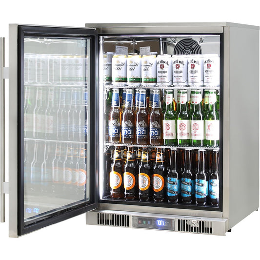 Outdoor Rhino ENVY 1 Door Bar Fridge Coldest Beer 43ºC+ Best Alfresco 316 Stainless Quiet With No Condensation