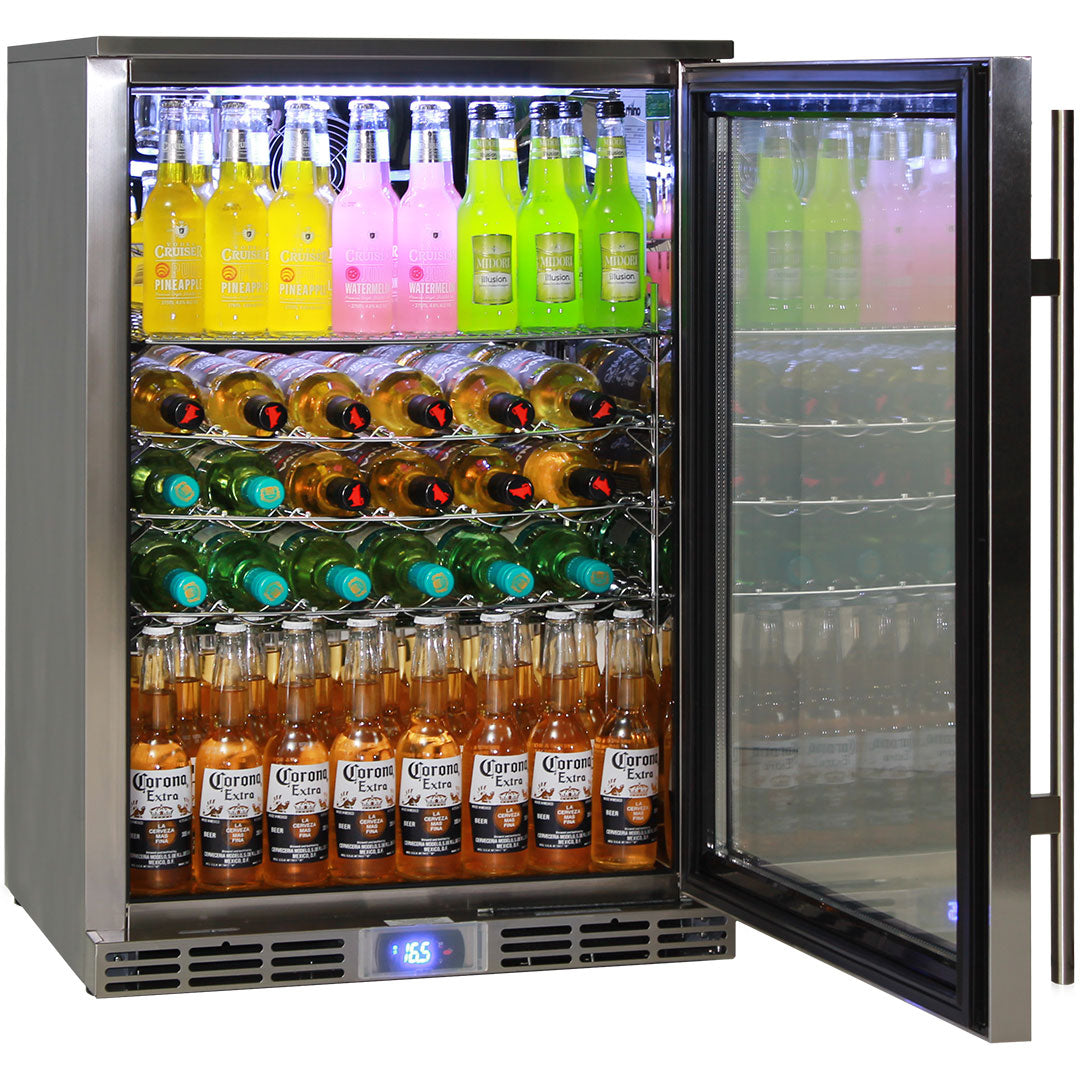 Rhino Glass Door 129L Alfresco Bar Fridge with LOW E Glass