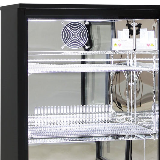 Quiet Glass 2 Door Bar Fridge Energy Efficient - Indoor Design