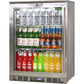 Rhino Stainless Steel 1 Heated Glass Door Bar Fridge With Low Energy Consumption - Left Hinged