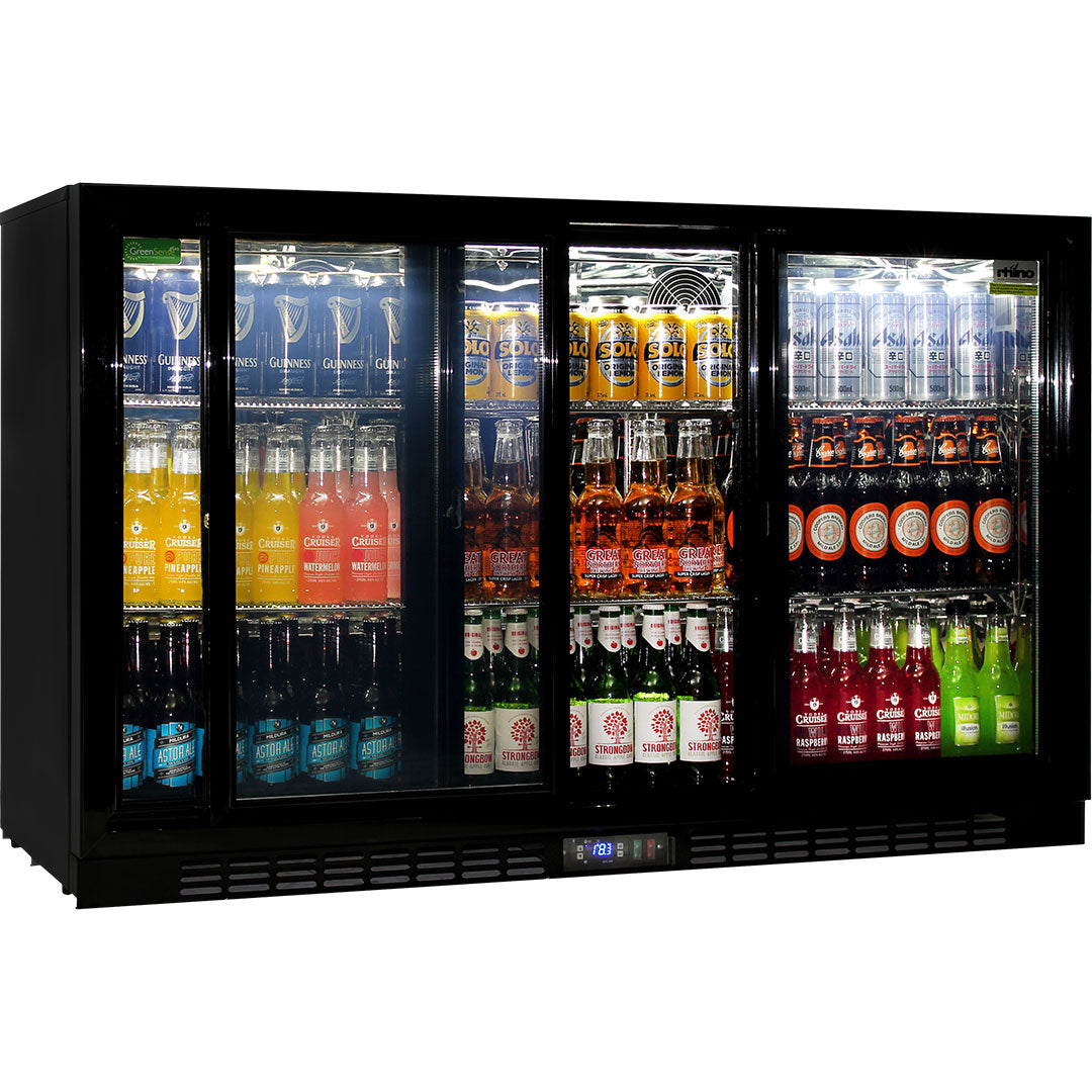 Commercial Under Bench 3 Sliding Doors Alfresco Glass Door Fridge With LG Compressor