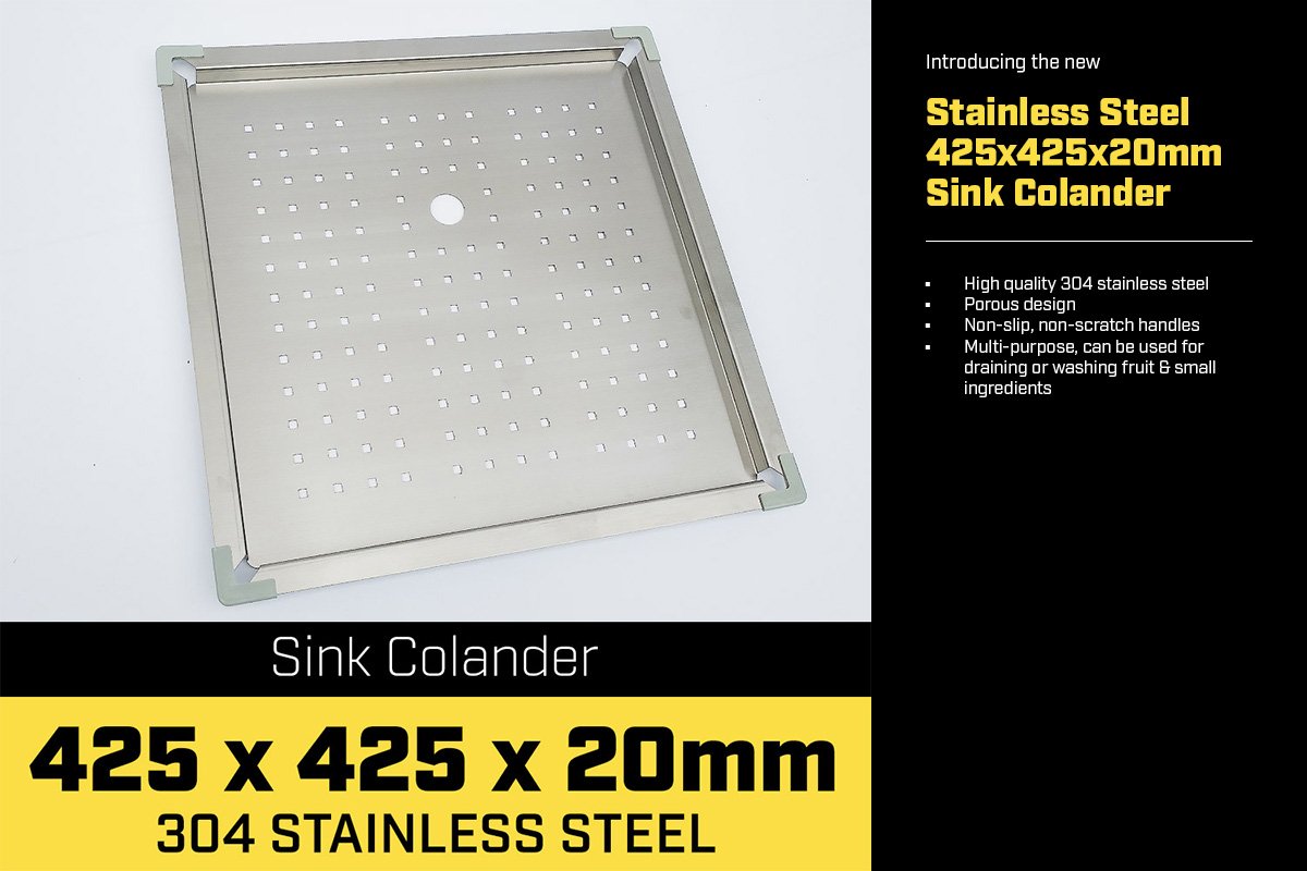 Stainless Steel Sink Colander 425 x 425mm