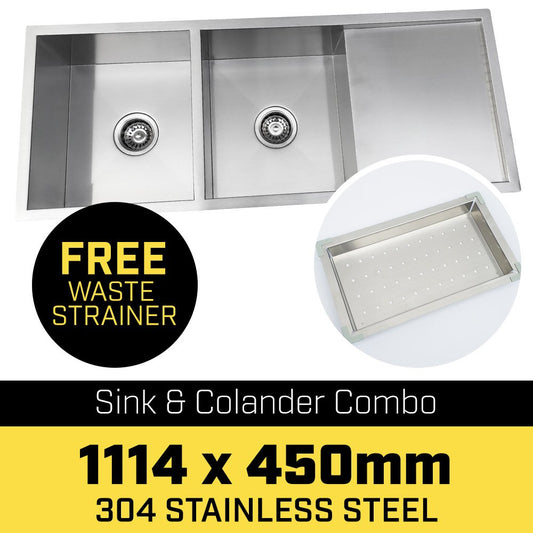 304 Stainless Steel Sink - 1114 x 450mm