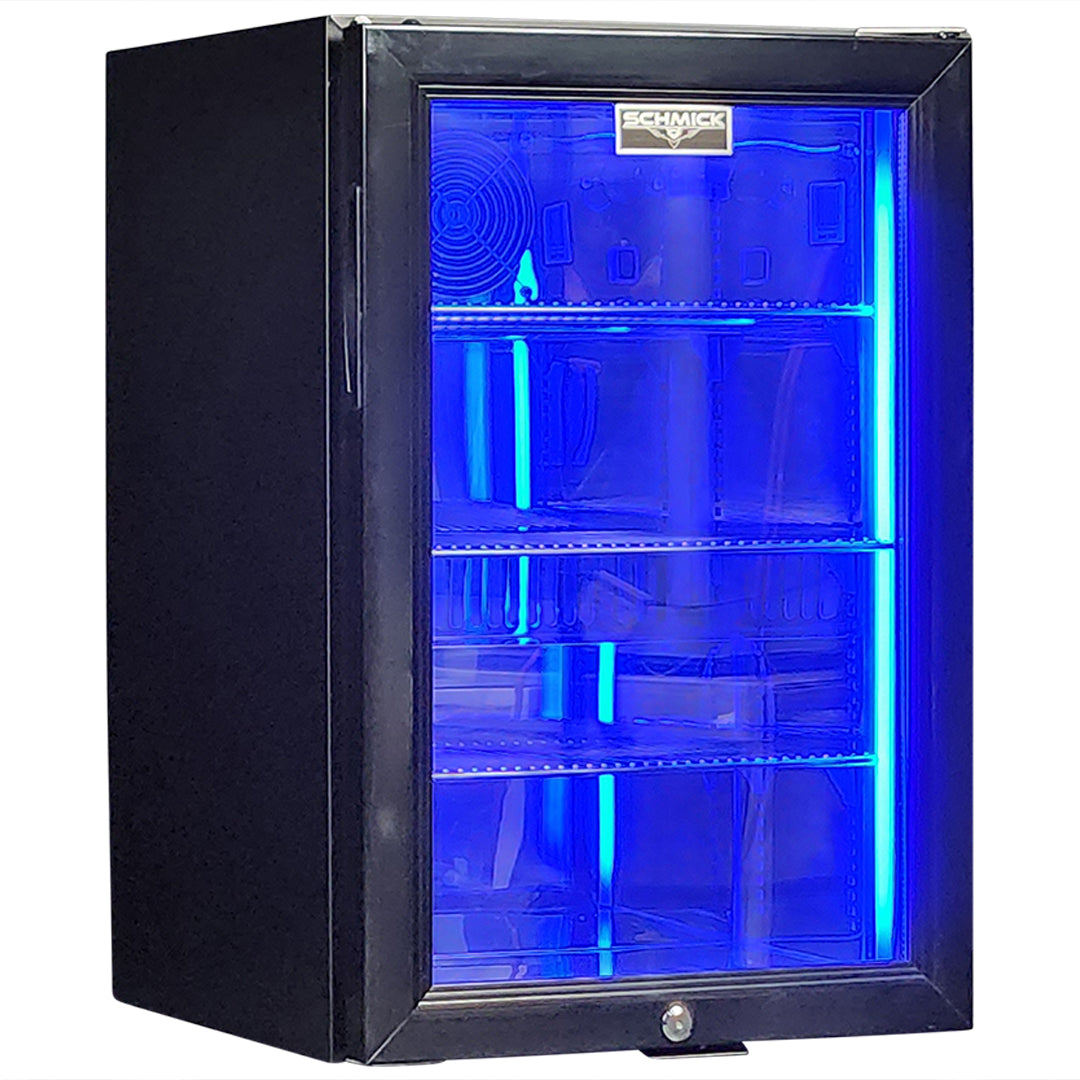 Classy  Quiet 69Ltr Triple Glazed Bar Fridge With Blue and White LEd - Model SK68-B