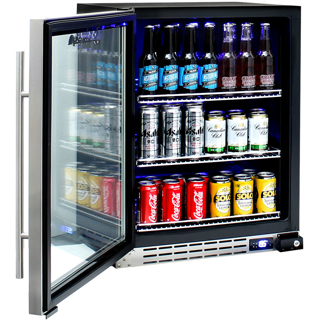 Schmick Under Bench Glass Door Bar Fridge Triple Glazed - Model JC132B