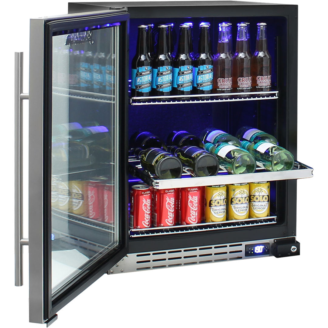 Schmick Under Bench Glass Door Bar Fridge Triple Glazed - Model JC132B