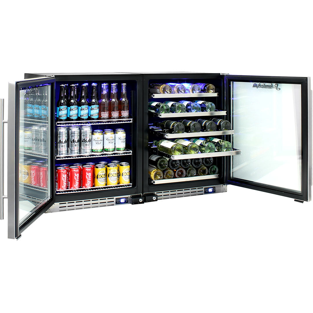 Schmick Under Bench Beer And Wine Fridge Combination - Model JC132-Combo