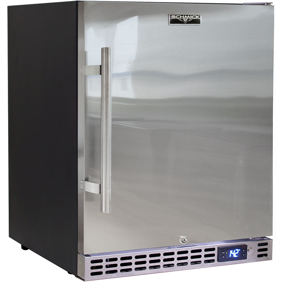 Schmick Quiet Running Front Venting Under Bench Solid Door Bar Fridge Model SK86-SD