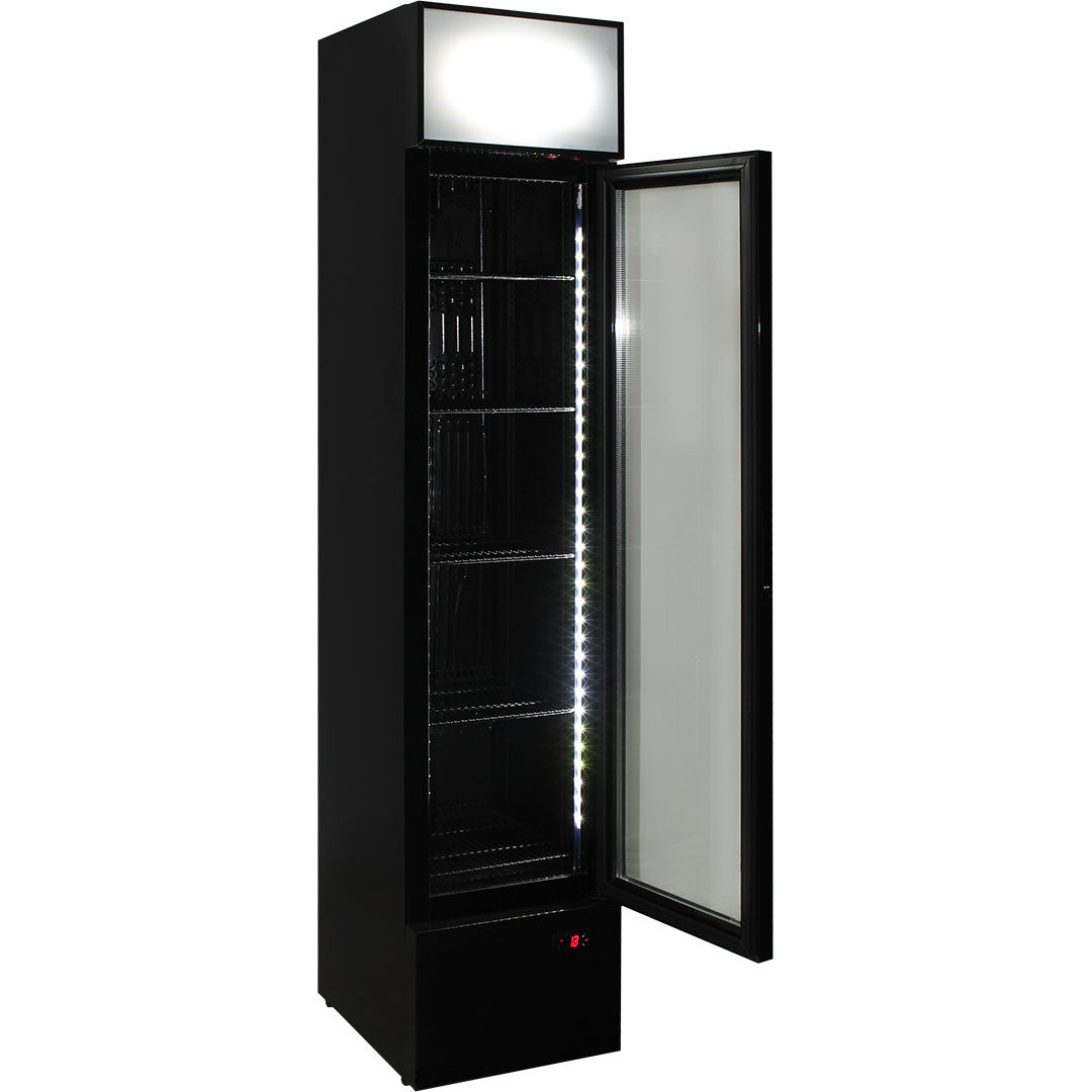 Schmick Skinny Upright Glass Door Bar Fridge Triple Glazed LOW E Glass, Lock And Brand Parts