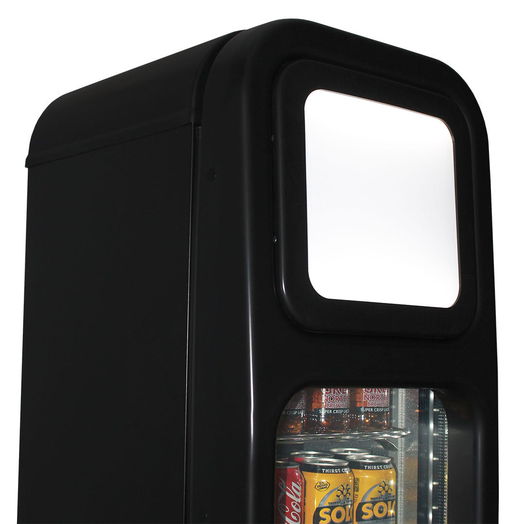 Glass Door Skinny Tall Upright Display Bar Fridge - 135 Litre