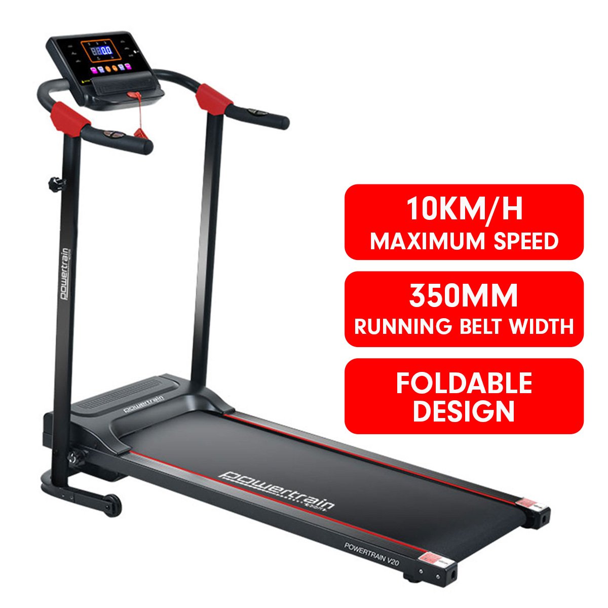 Powertrain V20 Foldable Treadmill Home Gym Cardio Walking Machine