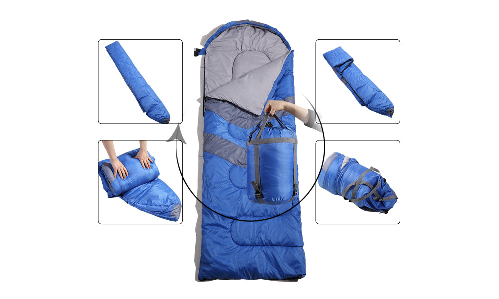 Micro Compact Design Thermal Sleeping Bag Blue