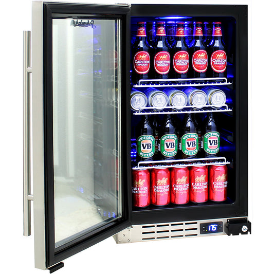 Schmick Under Bench Glass Door Bar Fridge Triple Glazed - Model JC95B