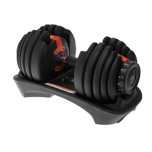 2x 24kg Powertrain Adjustable Dumbbells with Stand