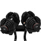 2x 40kg Powertrain Adjustable Dumbbells with Stand