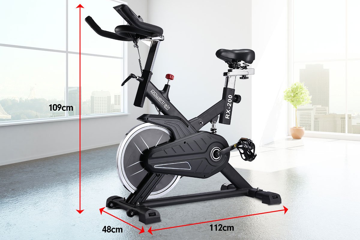 Powertrain RX-200 Exercise Spin Bike Cardio Cycling - Black