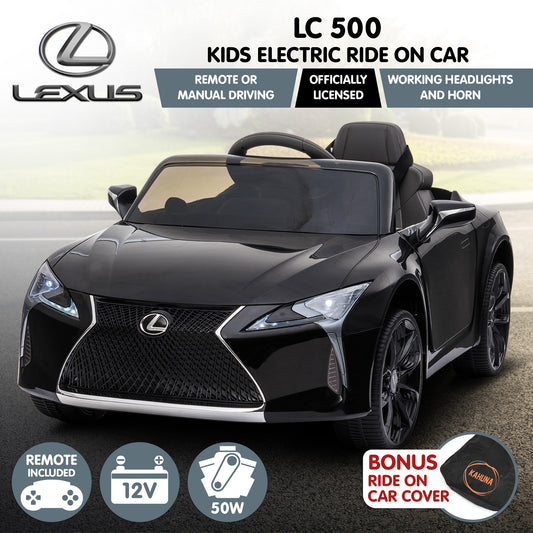 Licensed Lexus LC 500 Kids Electric Ride On Car - Black
