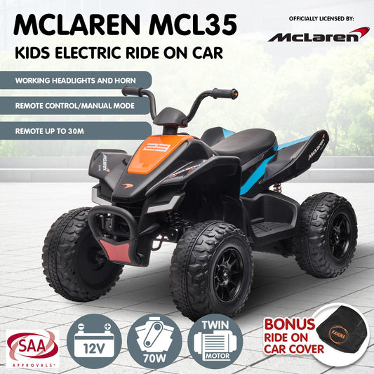 MCL35 McLaren Ride On Electric Quad Bike - Black