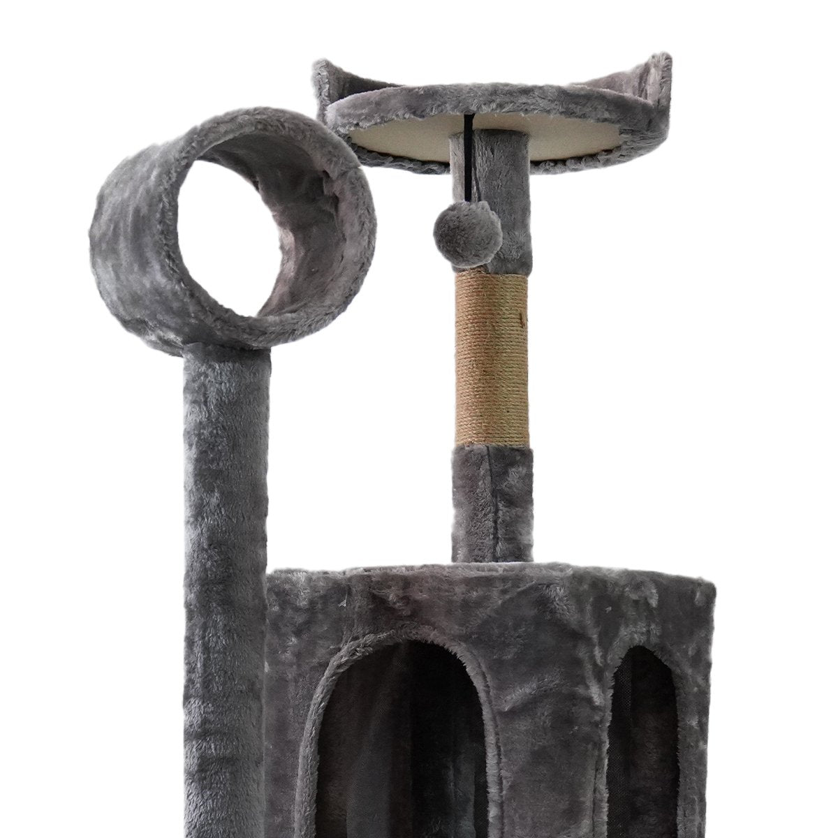 Furtastic 135cm Cat Tree Scratching Post - Dark Grey