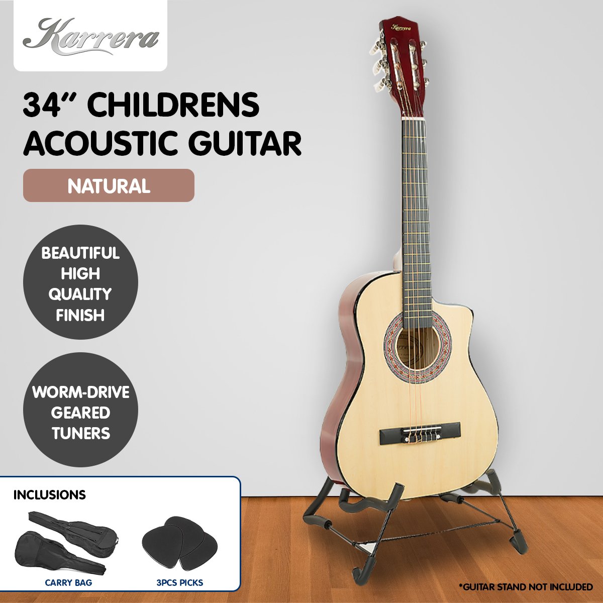 Karrera Childrens Acoustic Guitar Kids - Natural